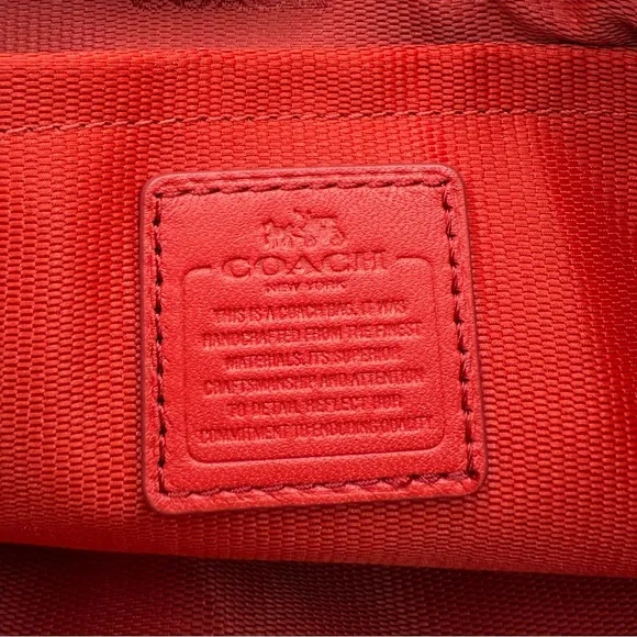 Coach Red Clutch with Gold Accents NWOT - Picture 4 of 7